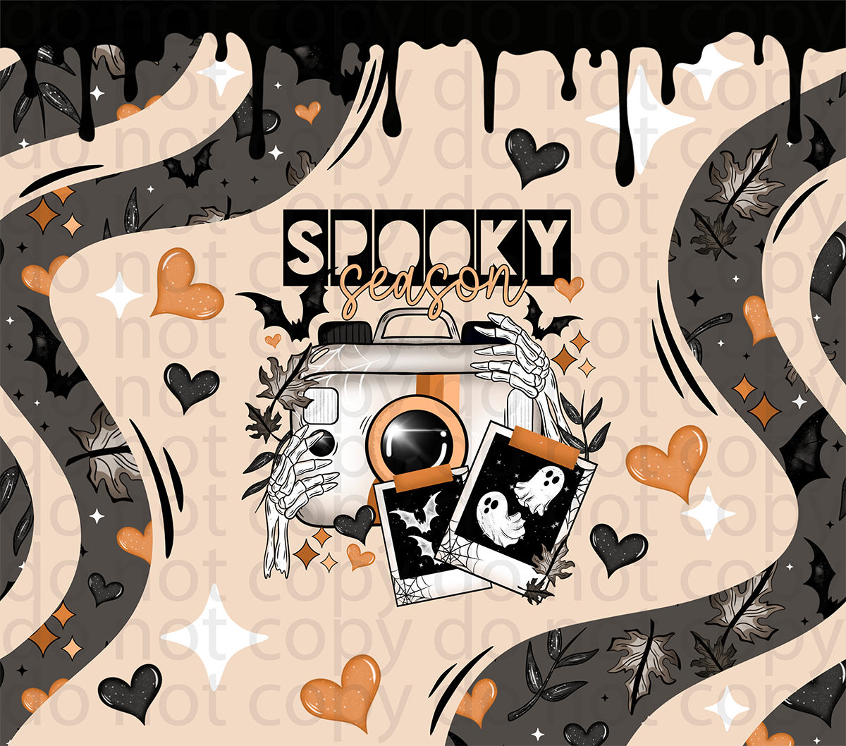 spooky season camera vinyl sheet | decal | UV wrap | tumbler wrap