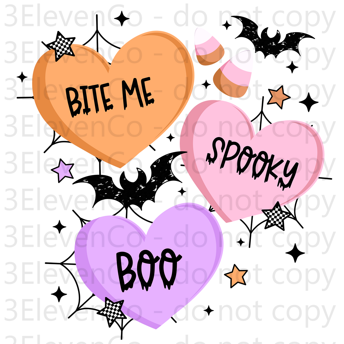 CS 2024 Spooky hearts decal | UV DTF | DTF