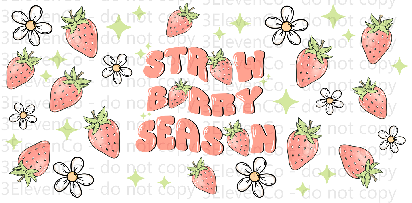 strawberry season vinyl sheet | decal | UV wrap| vinyl wrap