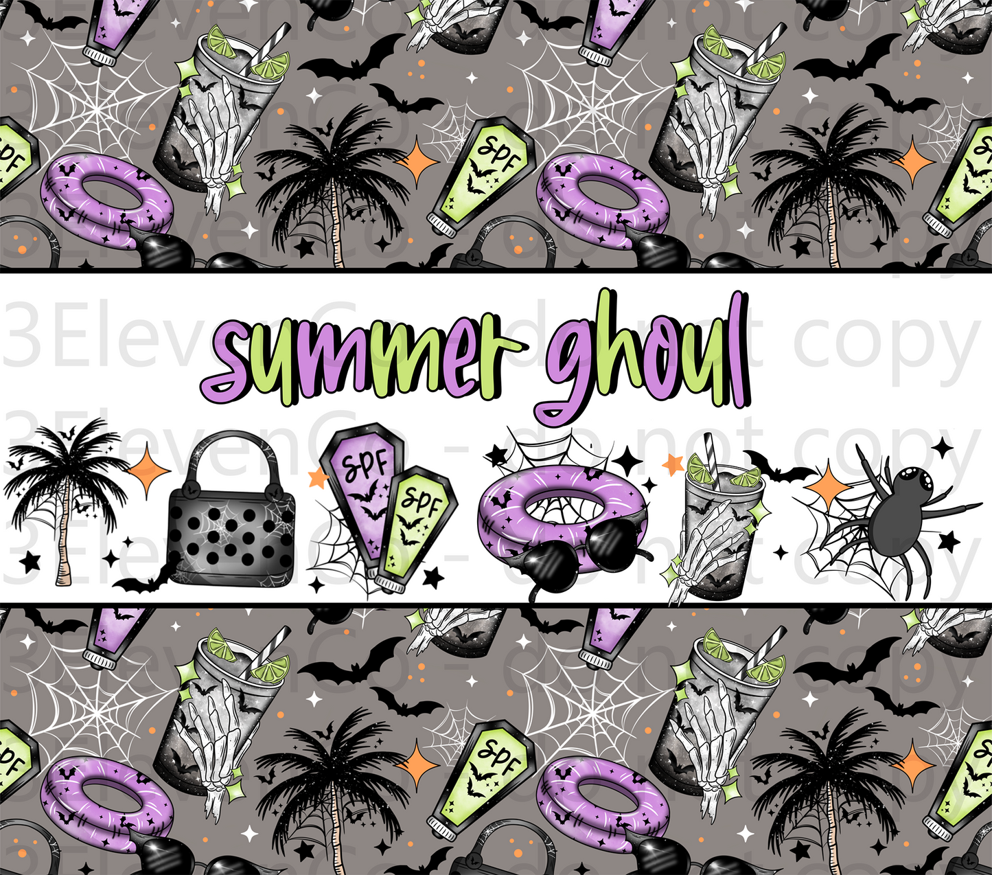 CS summer ghoul seamless 2024 vinyl sheet | decal | UV wrap | vinyl wrap | pen wrap