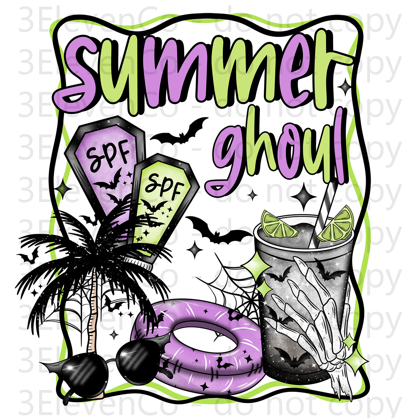 CS summer ghoul seamless 2024 vinyl sheet | decal | UV wrap | vinyl wrap | pen wrap