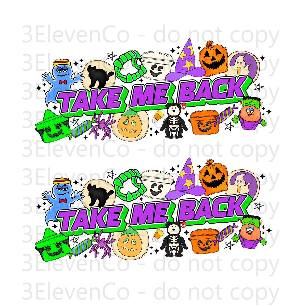 NDC 2024 90s Halloween vinyl sheet | decal | vinyl wrap | UV DTF cup wrap | DTF prints