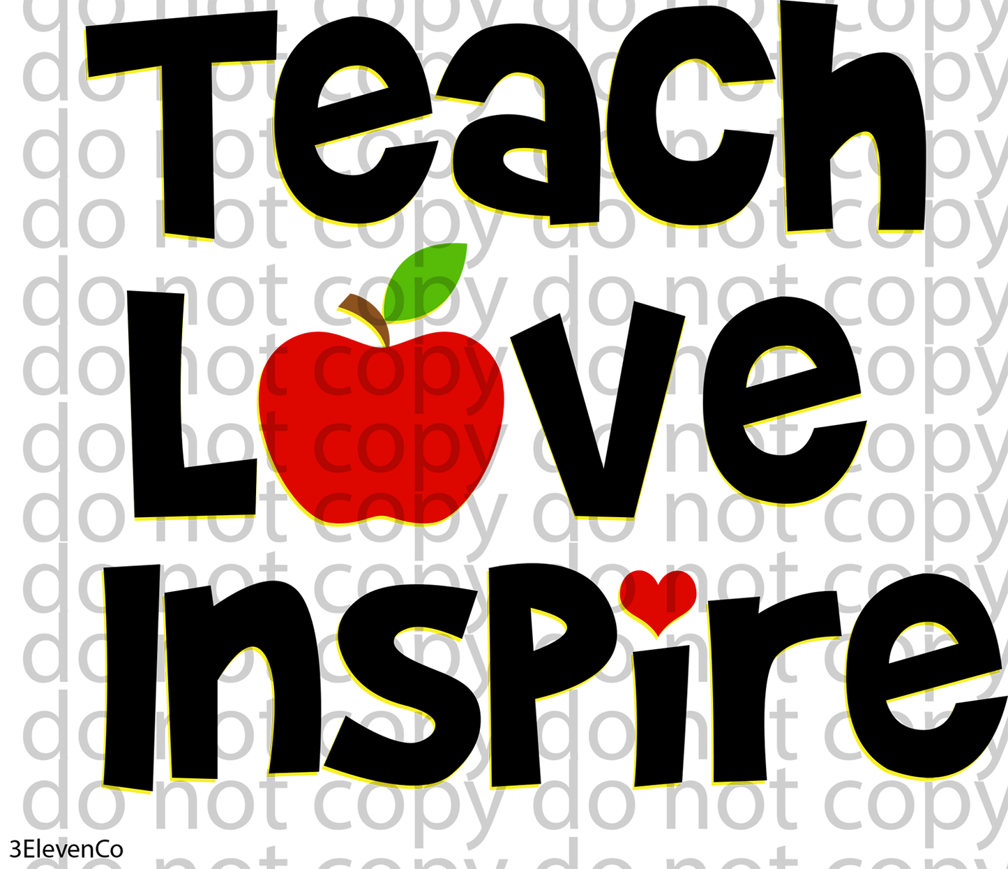 love teach inspire decal