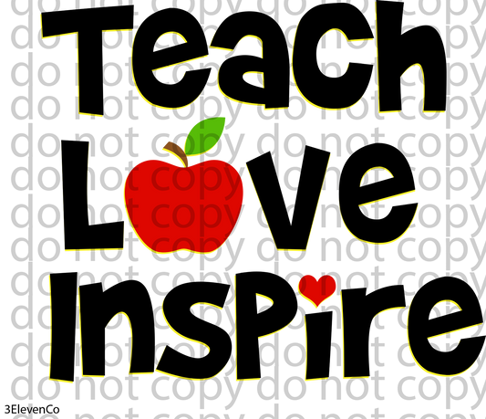 love teach inspire decal