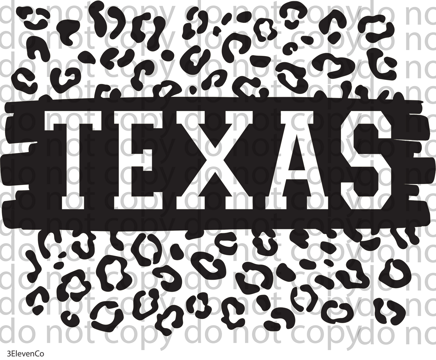 Texas leopard decal