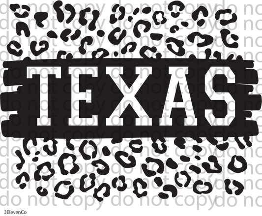 Texas leopard decal