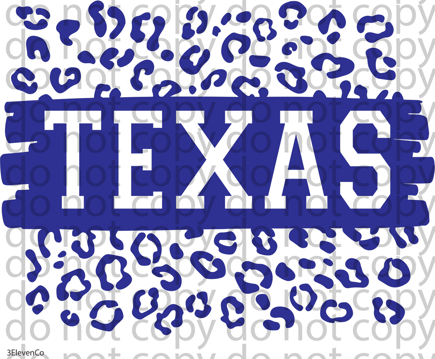 Texas leopard decal