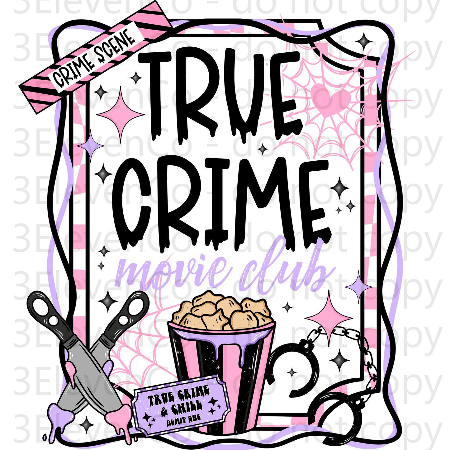 CS true crime seamless vinyl sheet | decal | UV wrap