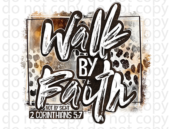 KD 2024 walk by faith vinyl decal | UV DTF decal | DTF print