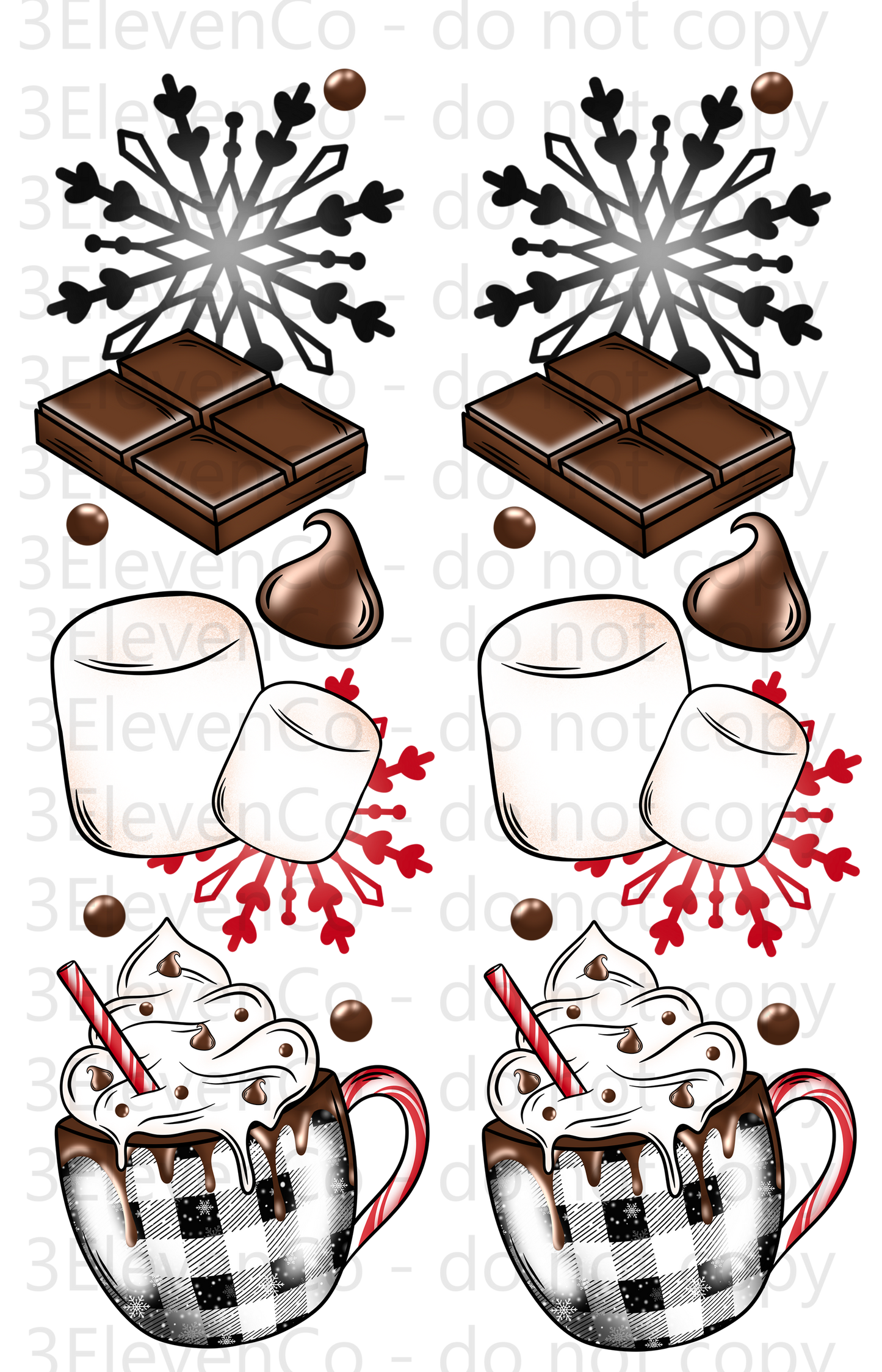 CS 2024 hot cocoa bar vinyl sheet | decal | UV wrap | vinyl wrap | DTF print