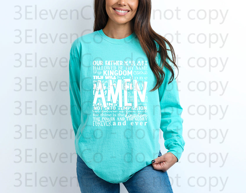 Lord's prayer tee or sweatshirt  |comfort colors|