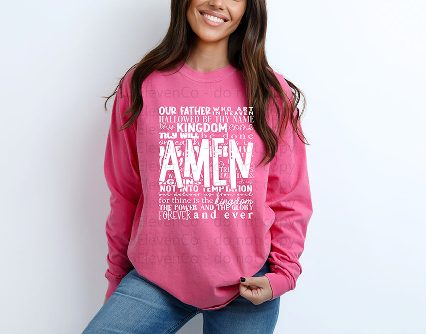 Lord's prayer tee or sweatshirt  |comfort colors|