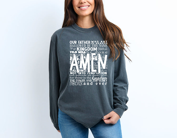 Lord's prayer tee or sweatshirt  |comfort colors|