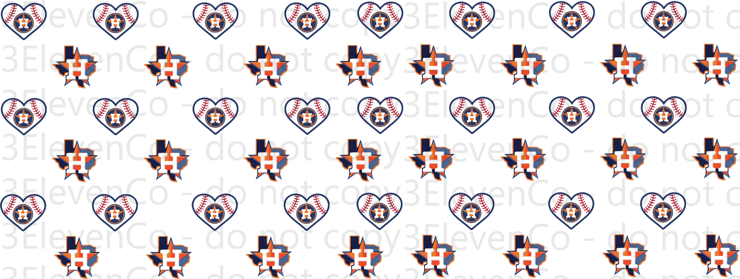 astros cowprint logo decal | UV DTF wrap