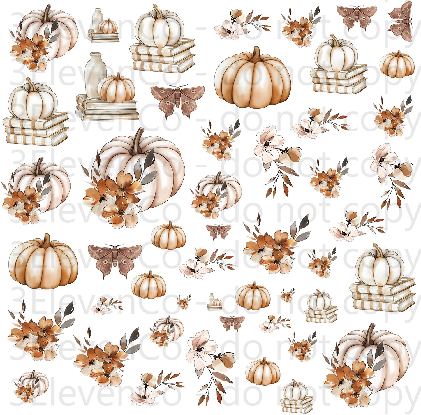 2024 autumn floral elements UV DTF