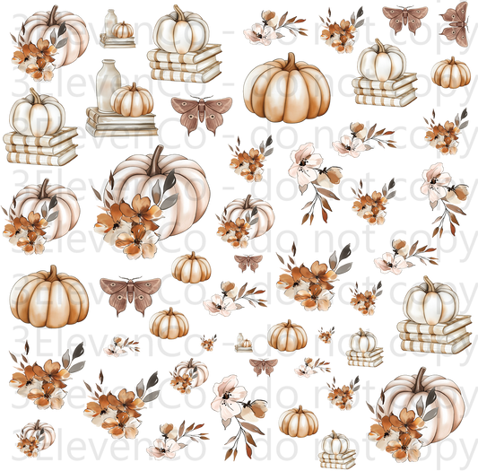 2024 autumn floral elements UV DTF