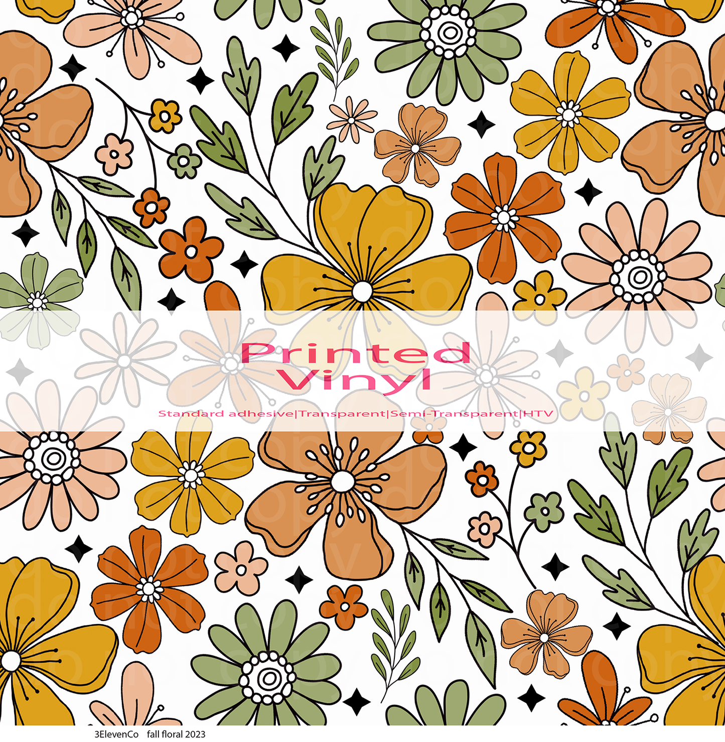 fall floral 2023 vinyl sheet