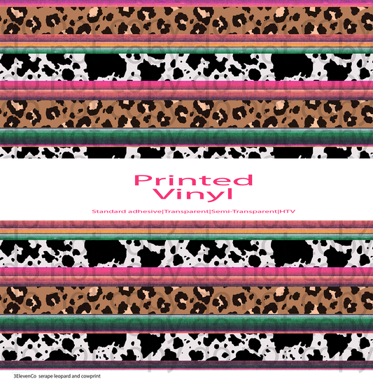 serape leopard and cowprint vinyl sheet