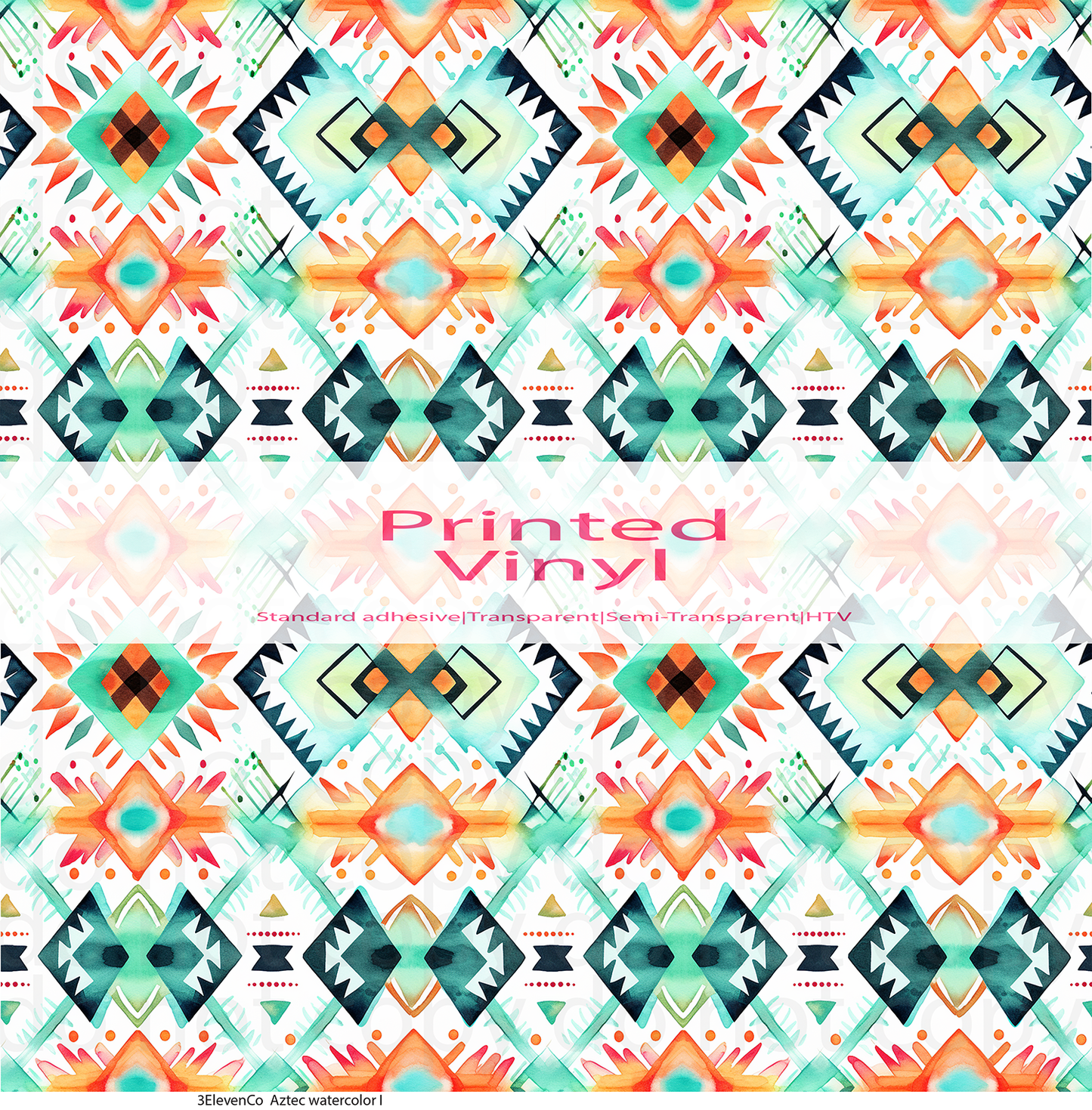 Aztec watercolor vinyl sheet