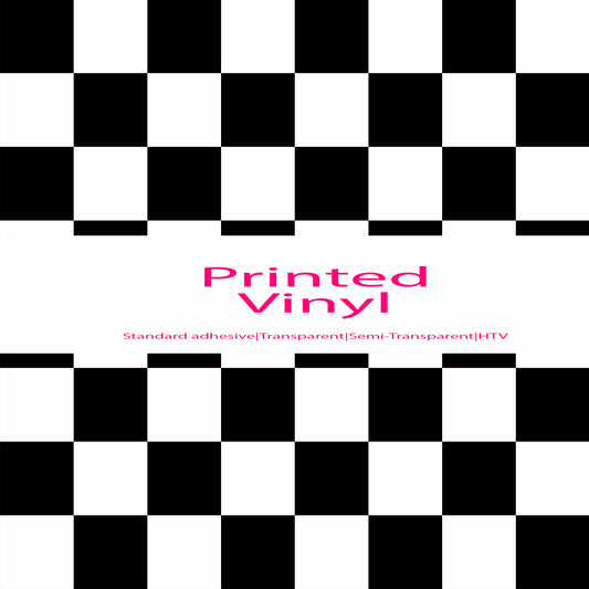 Black & white checkered vinyl sheet