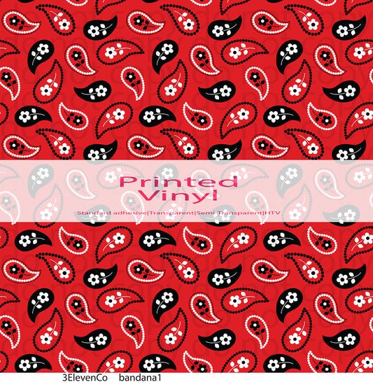 red bandana vinyl sheet