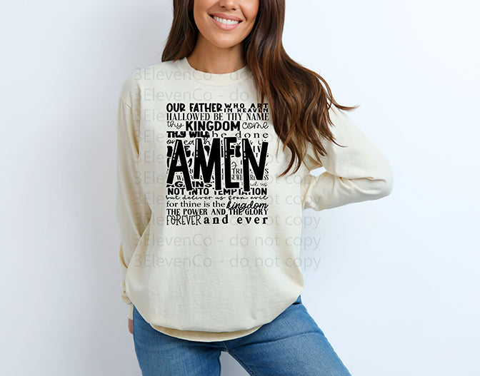 Lord's prayer tee or sweatshirt  |comfort colors|