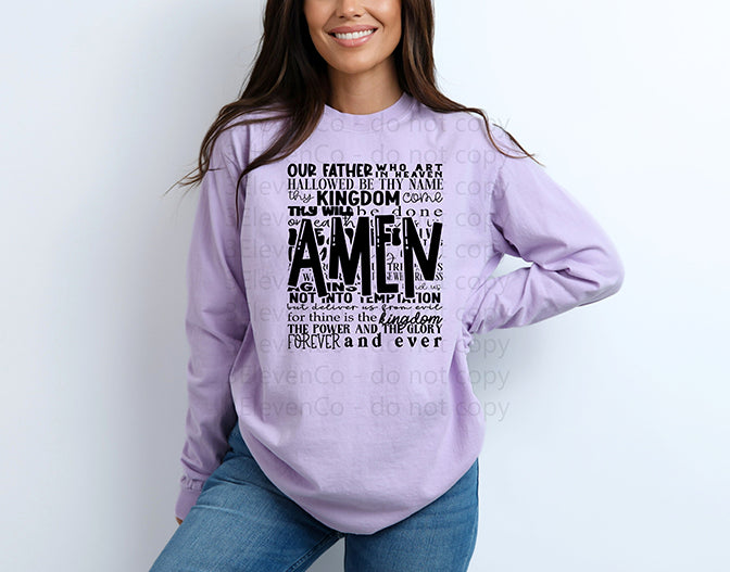 Lord's prayer tee or sweatshirt  |comfort colors|