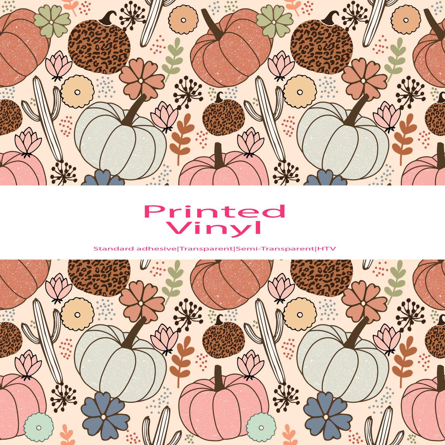 Boho pumpkins vinyl sheet