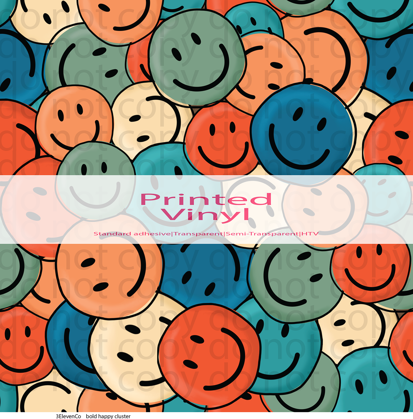 bold happy cluster vinyl sheet