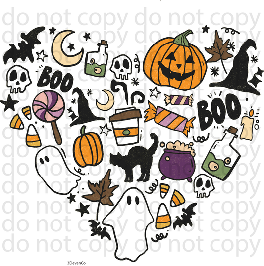 boo heart decal or sublimation print