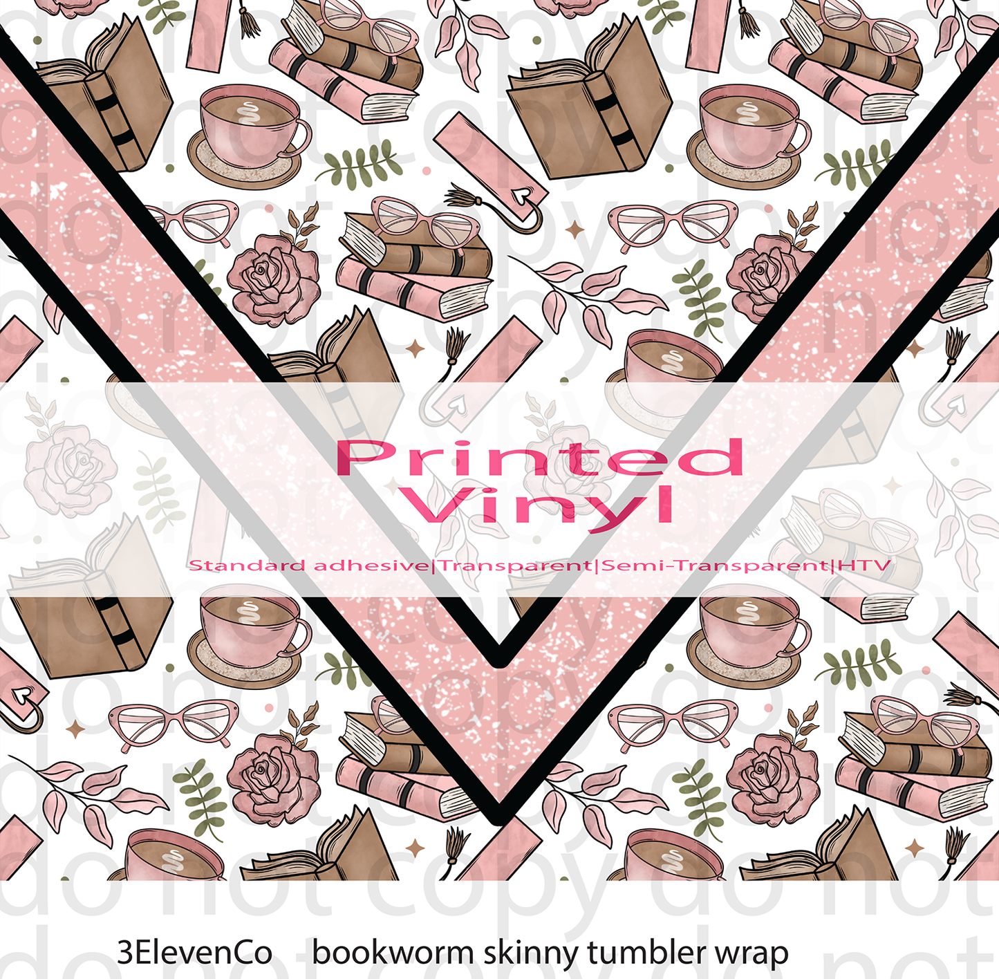 bookworm2 vinyl sheet or tumbler wrap