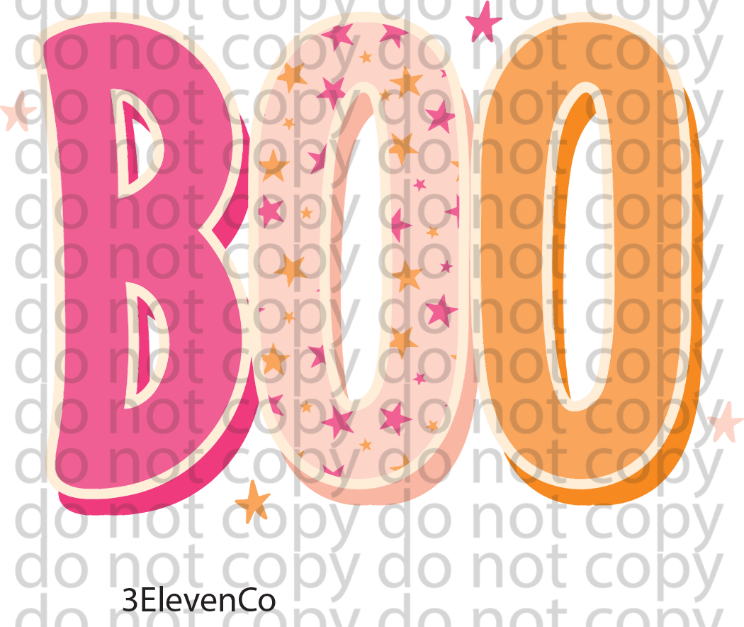 boo decal or sublimation print