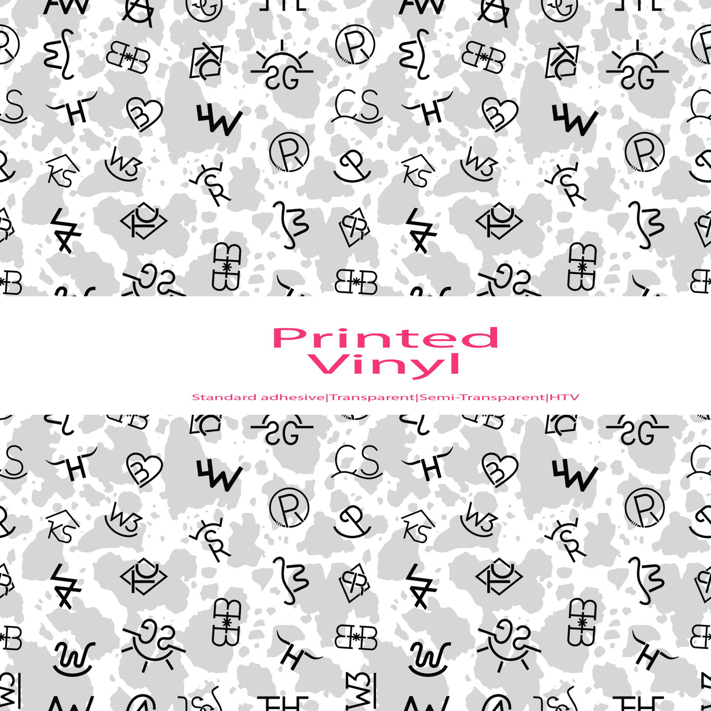 Branded cow print vinyl sheet