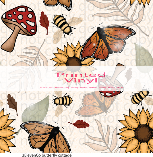 butterfly cottage vinyl sheet