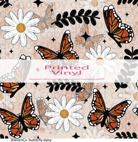 butterfly daisy vinyl sheet