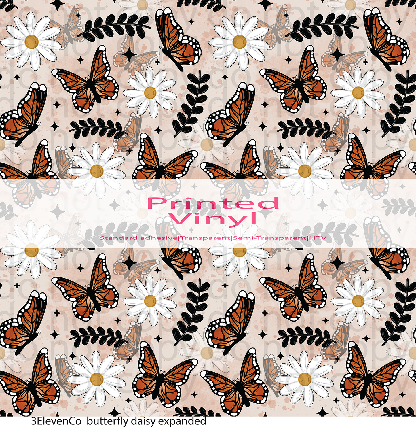 butterfly daisy vinyl sheet