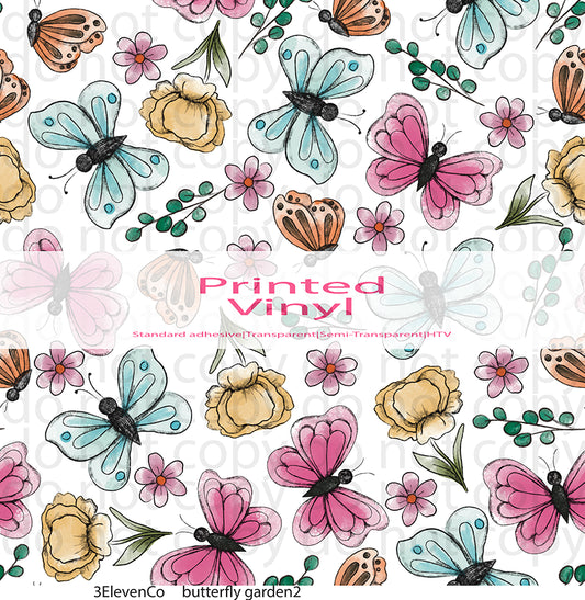 butterfly garden2 vinyl sheet