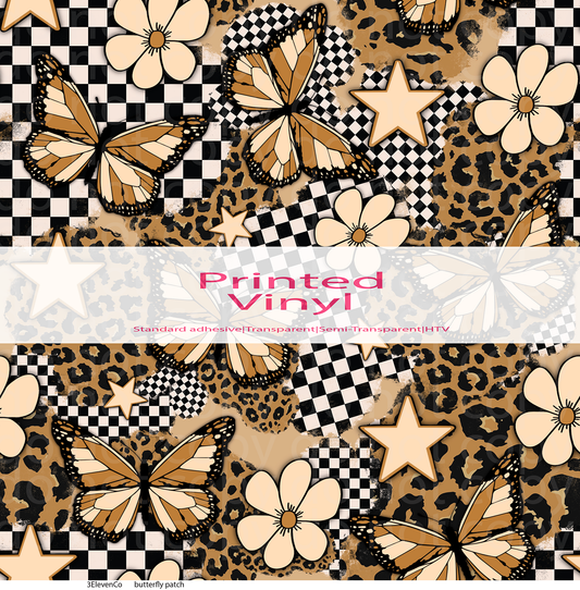 butterfly patch vinyl sheet or decal