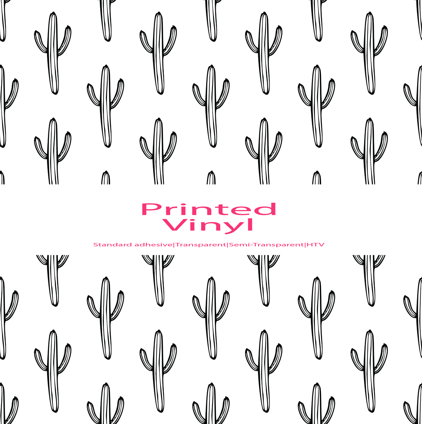 Black & white cactus vinyl sheet