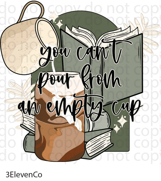 can't pour from an empty cup decal