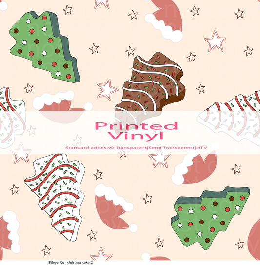 Christmas cakes2 vinyl sheet