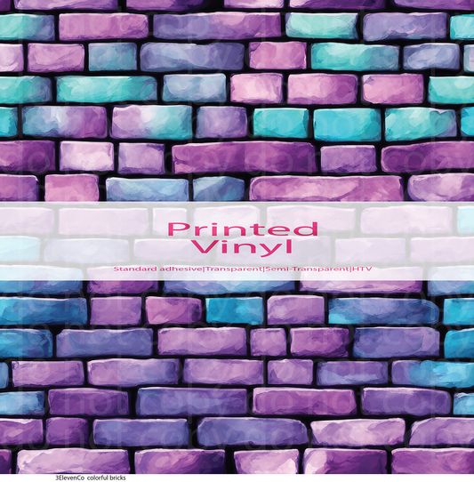 colorful bricks vinyl sheet