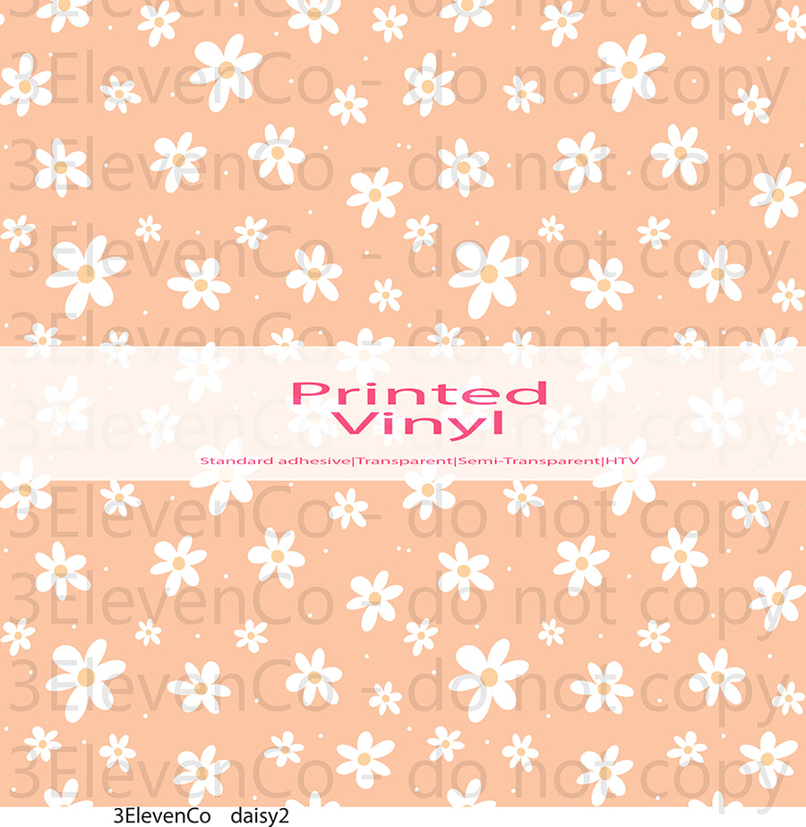 daisy seamless vinyl sheet