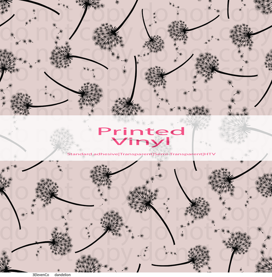 dandelion vinyl sheet or decal