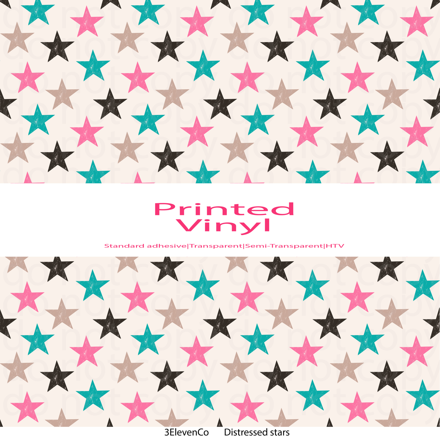 Distressed stars vinyl sheet