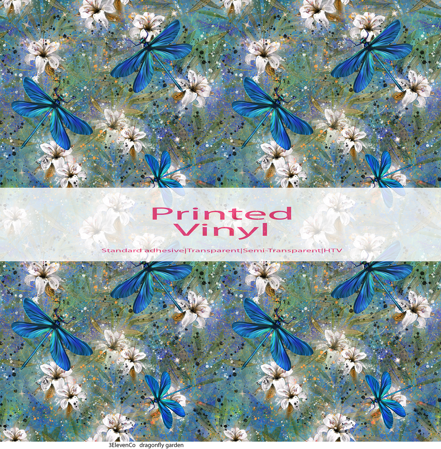 dragonfly garden vinyl sheet