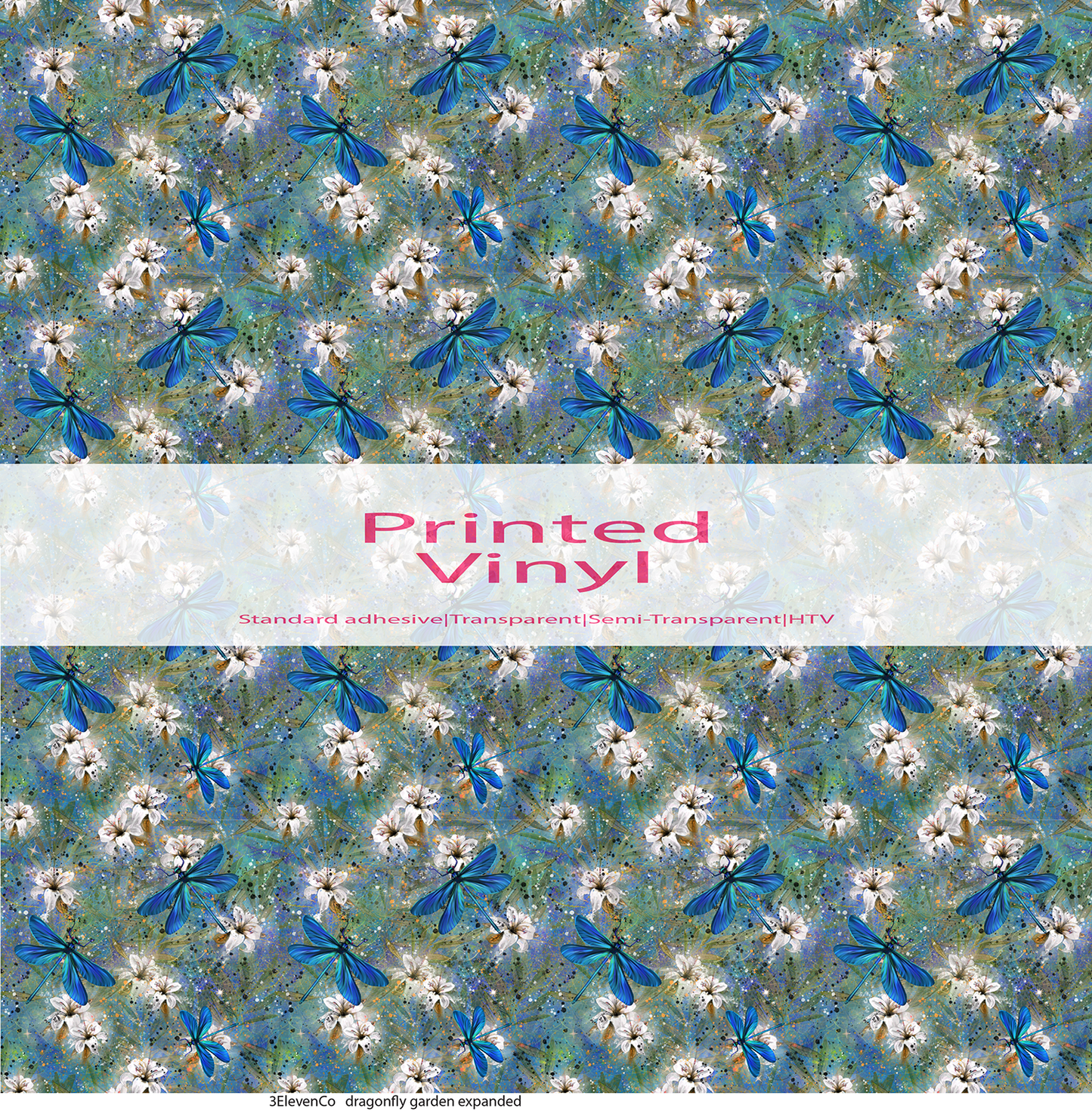 dragonfly garden vinyl sheet