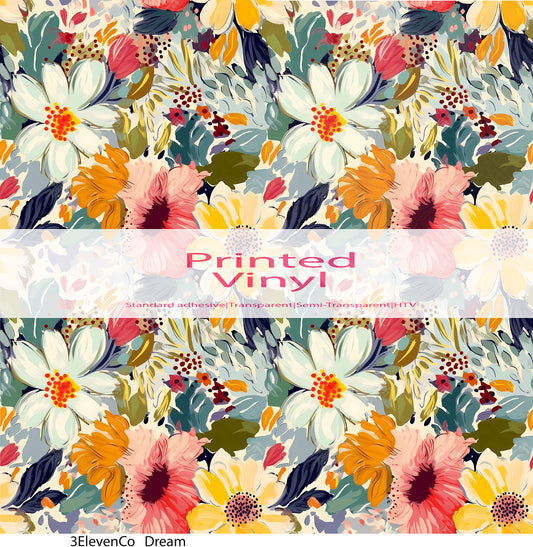 dream floral vinyl sheet