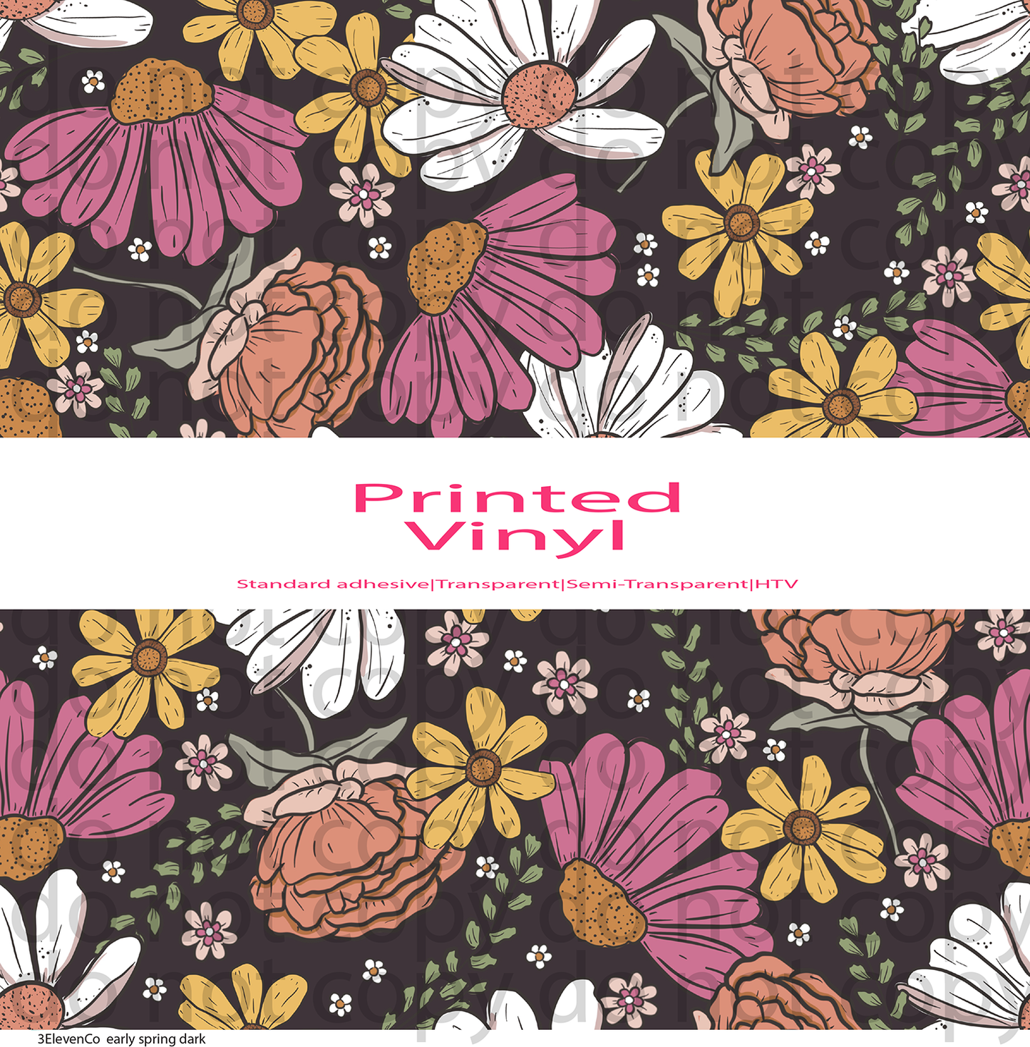 early spring floral vinyl sheet