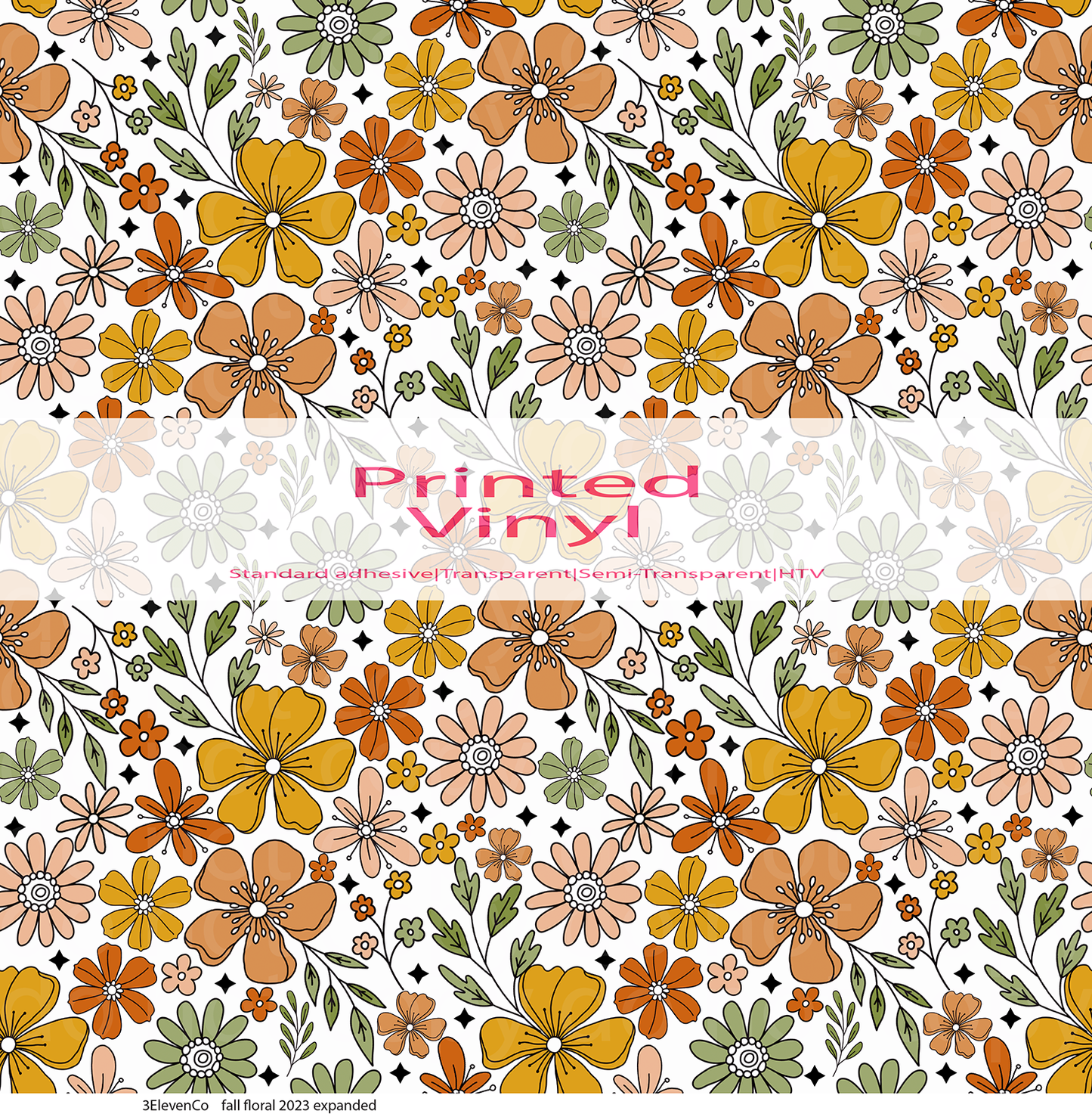 fall floral 2023 vinyl sheet